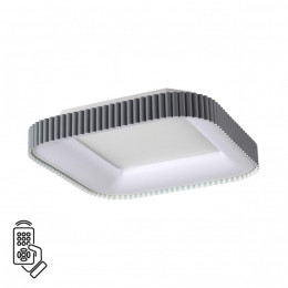 7769/56L AVRA LED SN 578 Светильник металл/белый/серый LED (56Вт+14Вт) 3000-6000K 500х500 IP43 пульт ДУ+подсветка SHARMEL