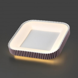 7770/56L AVRA LED SN 578 Светильник металл/белый/мокко LED (56Вт+14Вт) 3000-6000K 500х500 IP43 пульт ДУ+подсветка SHARMEL