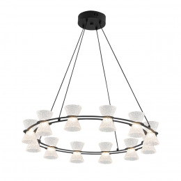 8341/42L LEDIO LN26 228 черный/прозрачный металл/акрил Люстра подвесная LED 42W 3000K 220V VINORA