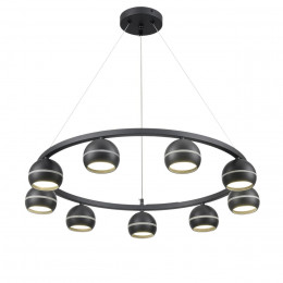 8242/9 COMFI LN26 245 черный металл Светильник подвесной LED GX53 8*7W 220V LUAZANA