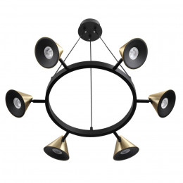 8233/6 COMFI LN26 255 черный/золото, металл Подвесной светильник GU10 LED 6*7W 220V LAMINA