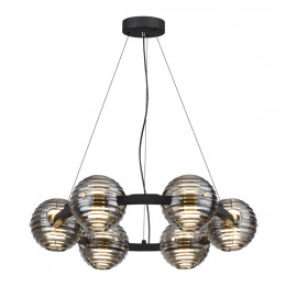 5041/60L L-VISION ODL24 000 черн./золото/дымчатый/металл/стеко Люстра LED 60W 4000К 1526Лм TRONI