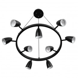 8237/9 COMFI LN26 256 черный, металл Светильник подвесной GU10 LED 9*7W 220V ILMINA