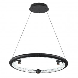 7001/44L HIGHTECH ODL25 000 Подвесной светильник черный ice crack/акрил разд. Вкл. с ПДУ IP20 LED 44W 1309Лм 3000/3800/4800K CRI > 90 CAYON
