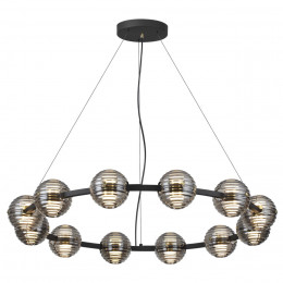 5041/120L L-VISION ODL24 533 черн./золото/дымчатый/металл/стеко Люстра LED 120W 4000К 9364Лм TRONI