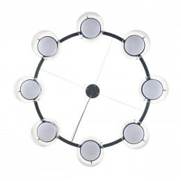 8232/8 COMFI LN26 230 черный/прозрачный, металл/стекло Светильник подвесной LED GX70 8*10W 220V NATALINA