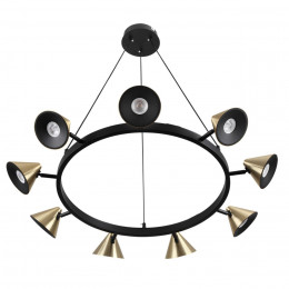 8233/9 COMFI LN26 255 черный/золото, металл Подвесной светильник GU10 LED 9*7W 220V LAMINA