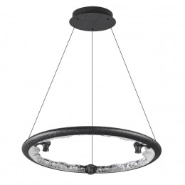 7001/44L HIGHTECH ODL25 000 Подвесной светильник черный ice crack/акрил разд. Вкл. с ПДУ IP20 LED 44W 1309Лм 3000/3800/4800K CRI > 90 CAYON