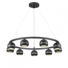 8242/9 COMFI LN26 245 черный металл Светильник подвесной LED GX53 8*7W 220V LUAZANA
