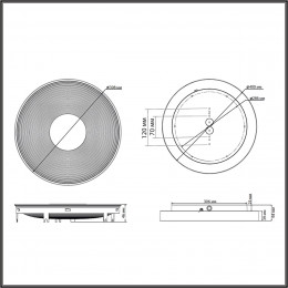 7752/25L MITRA LED SN 535 Светильник пластик/белый LED 25Вт 4000K D400 IP54 QUANTUM