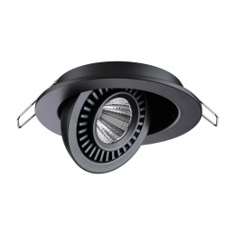 358816 SPOT NT21 466 черный Светильник встраиваемый светодиодный IP20 LED 9W 770Лм 4000K 220V GESSO
