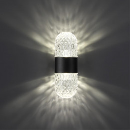 359296 STREET NT24 724 черный Светильник ландшафтный настенный IP65 LED 14W 4000K 175-265V ESTIMA