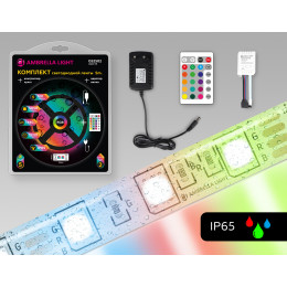 GS2502 5050 60Led/ 14.4W m/ 12V IP65 RGB/ 5000*10*2.87mm (4 конт.) комплект