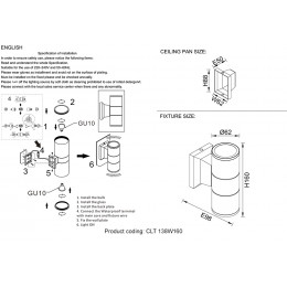 Бра Crystal Lux CLT 138W160 BL