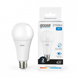 Лампа Gauss Elementary A70 25W 2150lm 6500K E27 LED 1/10/50
