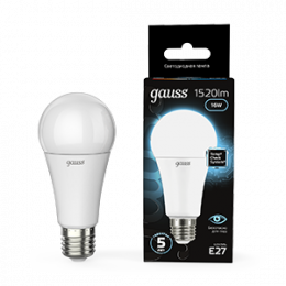 Лампа Gauss A60 16W 1520lm 4100K E27 LED 1/10/50
