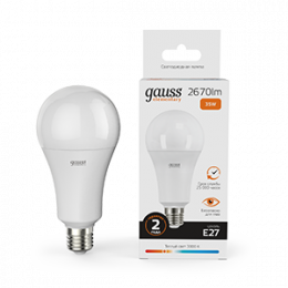 Лампа Gauss Elementary A67 35W 2670lm 3000K E27 LED 1/10/50