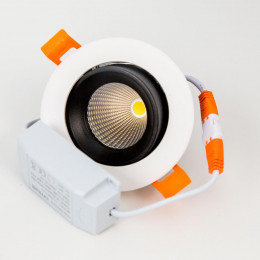 CLD001NW4 Альфа Бел+Черный Св-к Встр. LED 7W*3500K