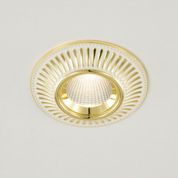 CLD042NW2 Дзета Белый+Золото  Св-к Встр. 7W*3500K