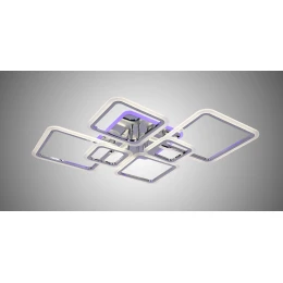 Люстра светодиодная MX 10751-6 Chrome (1010*720,LED 3200K+6500K, 186W)