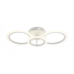 Люстра светодиодная MX 10758-3 White+Chrome (520*250,LED 3200K+6500K, 114W)