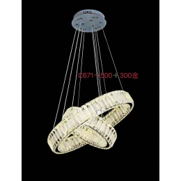 Люстра хрустальная светодиодная MD 10809 (D500,LED 3200K+6500K, 110W)