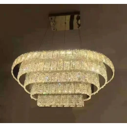 Люстра светодиодная хрустальная MD 10810 (D500,LED 3200K+6500K, 160W)