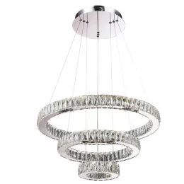 Люстра хрустальная светодиодная MD 10811-3 (D600,LED 3200K+6500K, 150W)