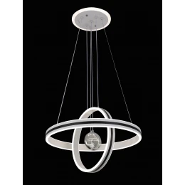 Люстра подвесная MD 10824-1 White+Chrome (D500,LED 3200K+6500K, 121W)