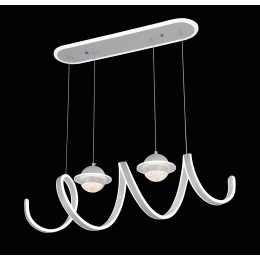 Люстра подвесная MD 10828-2 White (D800,LED 3200K+6500K, 100W)