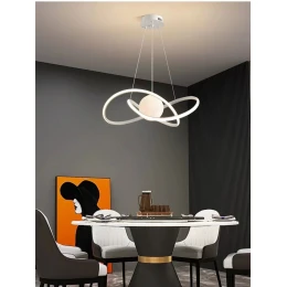 Люстра подвесная MD 10829-1 White (D500,LED 3200K+6500K, 58W)