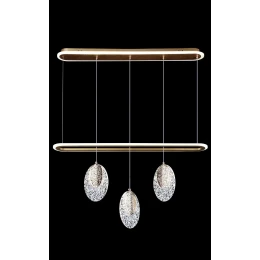 Люстра подвесная MD 10831-3 White+Gold (D850,LED 3200K+6500K, 95W)