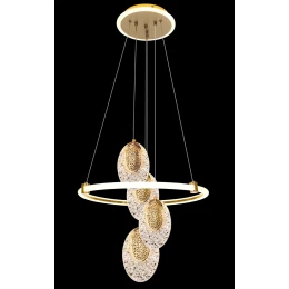 Люстра подвесная MD 10832-4 White+Gold (D500,LED 3200K+6500K, 70W)