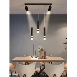 Люстра подвесная светодиодная MD 10834-3 Black (D500,LED 3200K+6500K, 59W)