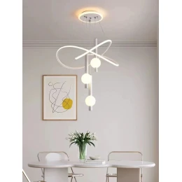 Люстра подвесная MD 10835-3 White (D500,LED 3200K+6500K, 83W)