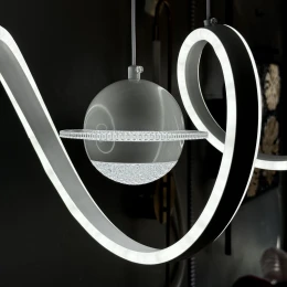 Люстра подвесная MD 10828-2 White (D800,LED 3200K+6500K, 100W)
