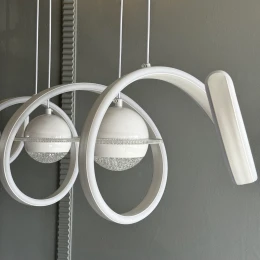 Люстра подвесная MD 10828-2 White (D800,LED 3200K+6500K, 100W)