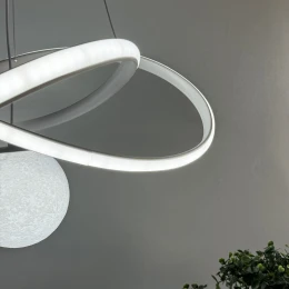 Люстра подвесная MD 10829-1 White (D500,LED 3200K+6500K, 58W)