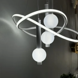 Люстра подвесная MD 10835-3 White (D500,LED 3200K+6500K, 83W)