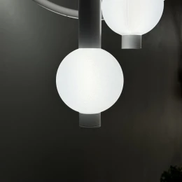 Люстра подвесная светодиодная MD 10836-3 Black (D500,LED 3200K+6500K, 83W)
