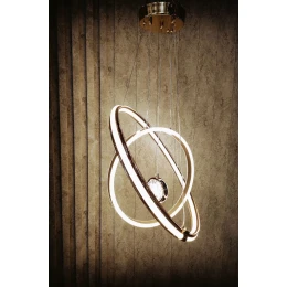 Люстра подвесная светодиодная MD 10837-1 Gold (D500,LED 3200K+6500K, 117W)