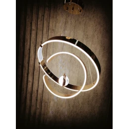 Люстра подвесная MD 10838-1 Gold (D500,LED 3200K+6500K, 117W)