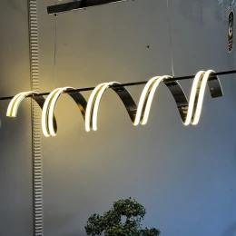 Люстра светодиодная подвесная MD 10839 Gold (D900,LED 3200K+6500K, 100W)