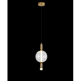 Люстра подвесная MD 11001-1 Bronze+Clear , LED, 5 Вт, бронзовая 
