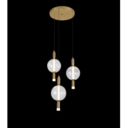 Europa Lighting Люстра подвесная MD 11001-3 Bronze+Clear, LED, 13 Вт, бронзовая