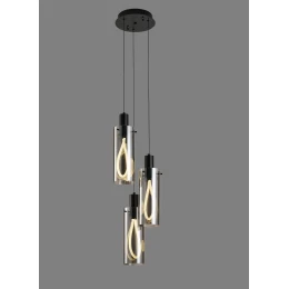 Люстра подвесная MD 11003-3 Black+Smoke , LED, 20 Вт