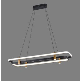 Люстра подвесная MD 11009-1050*300 Black+Gold, LED, 65 Вт