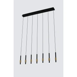 Люстра подвесная MD 11009-7 Black+Gold, LED, 21 Вт