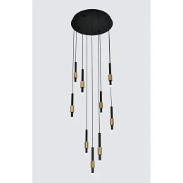 Люстра подвесная MD 11009-9 Black+Gold, LED, 27 Вт