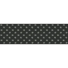 30082DG/Обои/Dolce&Gabbana/Dolce&Gabbana №1/TCW007 TCAHO U0074/ DG мал. белые  на черном гладком фон